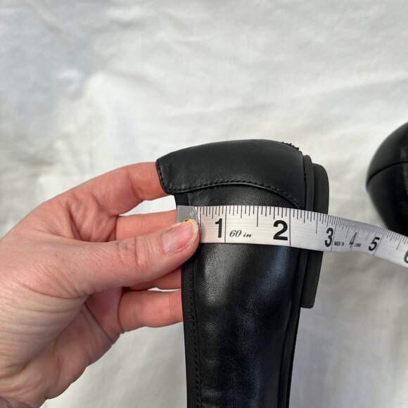 Vionic Womens Black Minna Leather Sequin Cap Toe Ballet Bow Flats size 8 - Picture 9 of 11